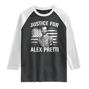 Justices for Alex Pretti Raglan Shirt Resist Abolish ICE Protest TS14 Black White Print Your Wear