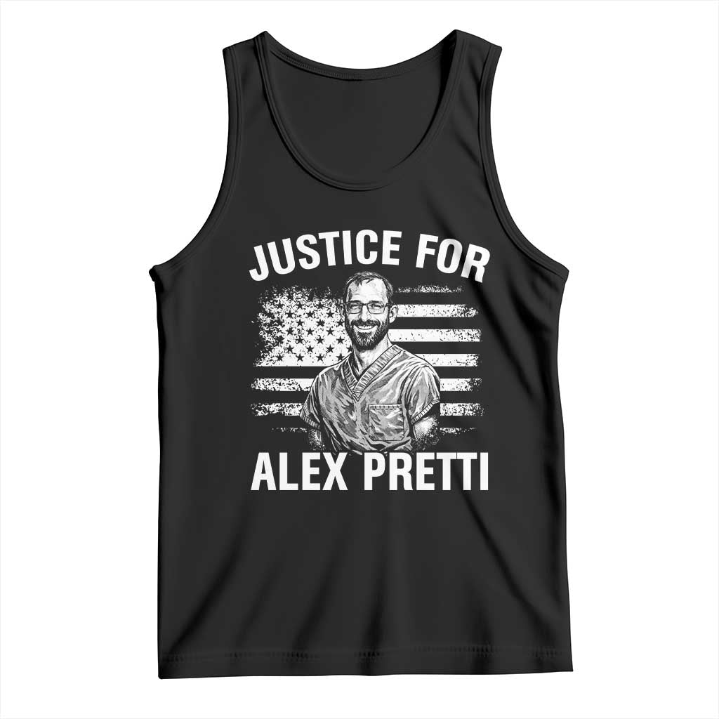 Justices for Alex Pretti Tank Top Resist Abolish ICE Protest TS14 Black Print Your Wear