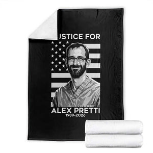 Justices for Alex Pretti Throw Blanket Resist ICE Immigration Deportation Protest Minnesota TS14 Black Print Your Wear