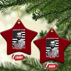 Justices for Alex Pretti Ceramic Ornament Resist ICE Immigration Deportation Protest Minnesota TS14 Print Your Wear
