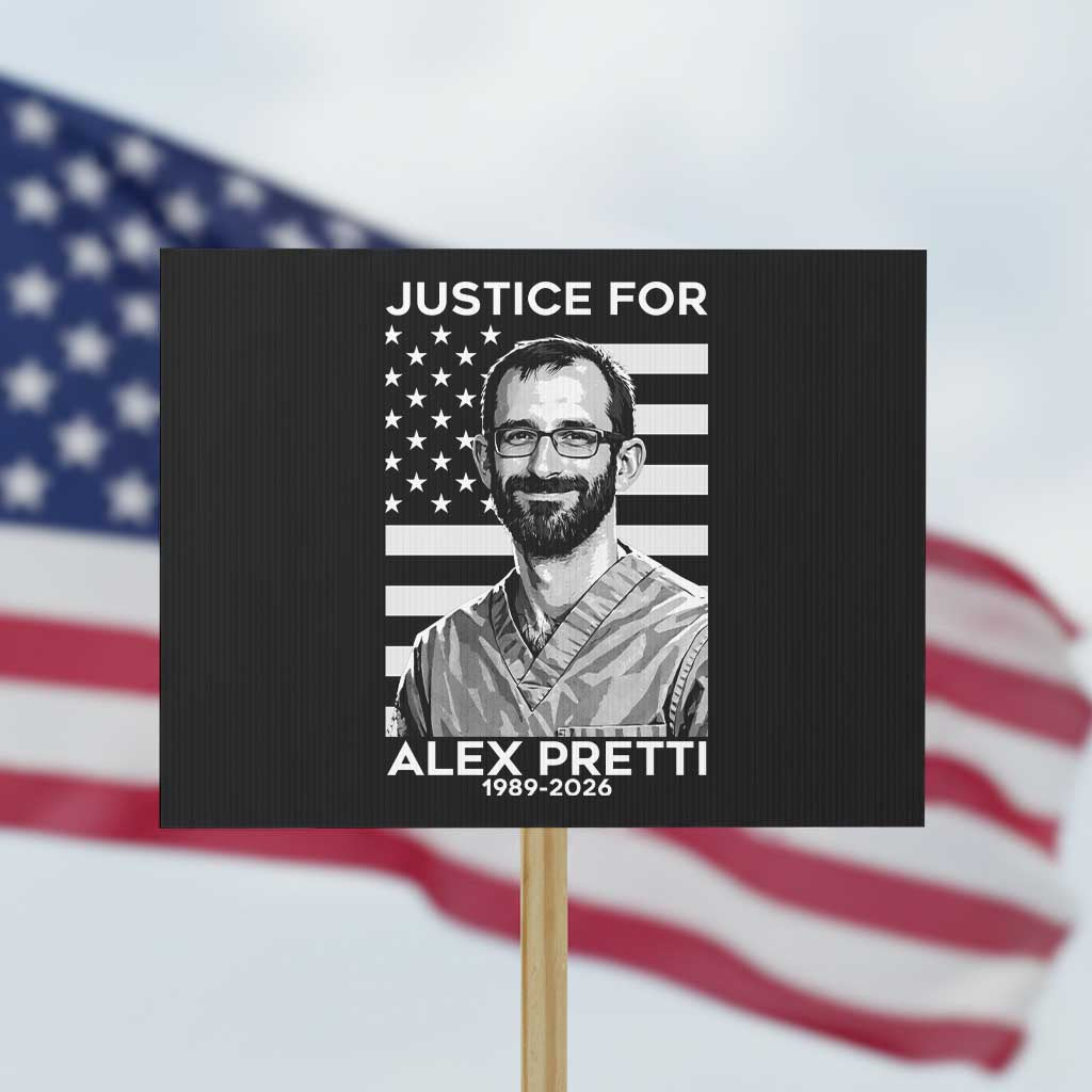 Justices for Alex Pretti Protest Sign Resist ICE Immigration Deportation Protest Minnesota TS14 Horizontal 18