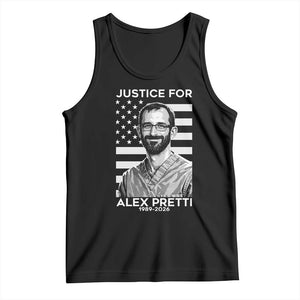 Justices for Alex Pretti Tank Top Resist ICE Immigration Deportation Protest Minnesota TS14 Black Print Your Wear