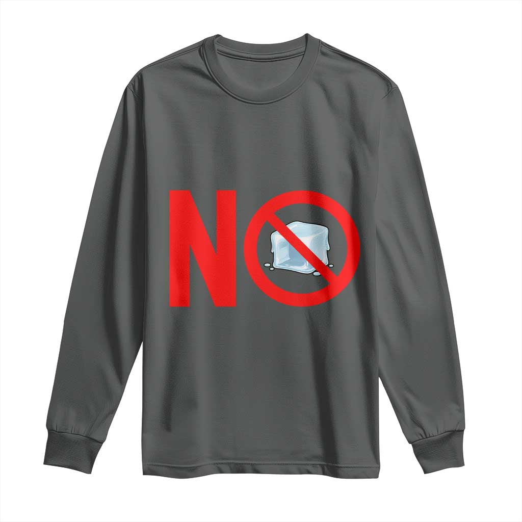 Anti ICE Long Sleeve Shirt No ICE Protest Symbol Anti Immigration Enforcement TS14 Dark Heather Print Your Wear