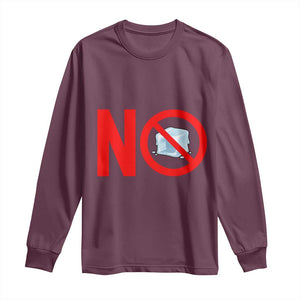 Anti ICE Long Sleeve Shirt No ICE Protest Symbol Anti Immigration Enforcement TS14 Maroon Print Your Wear