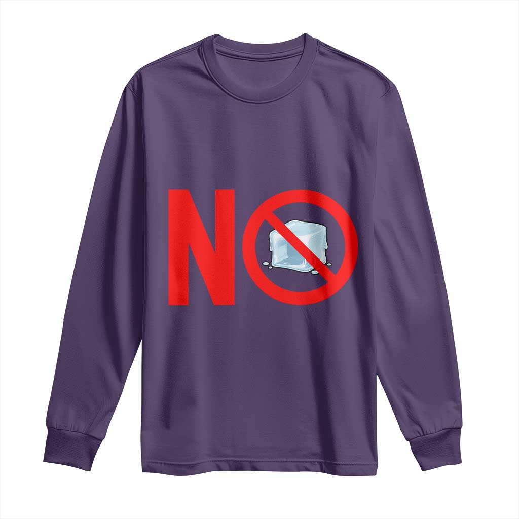 Anti ICE Long Sleeve Shirt No ICE Protest Symbol Anti Immigration Enforcement TS14 Purple Print Your Wear