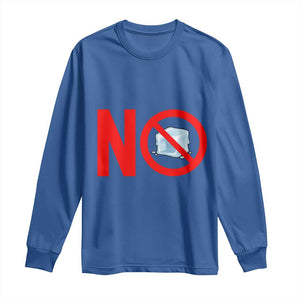 Anti ICE Long Sleeve Shirt No ICE Protest Symbol Anti Immigration Enforcement TS14 Royal Blue Print Your Wear