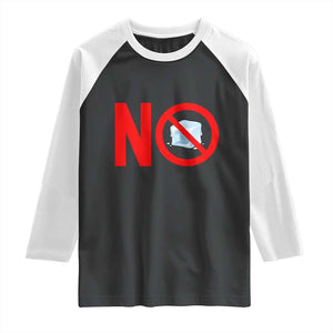 Anti ICE Raglan Shirt No ICE Protest Symbol Anti Immigration Enforcement TS14 Black White Print Your Wear