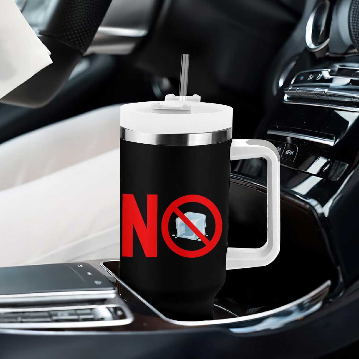 Anti ICE Tumbler With Handle No ICE Protest Symbol Anti Immigration Enforcement TS14 Print Your Wear