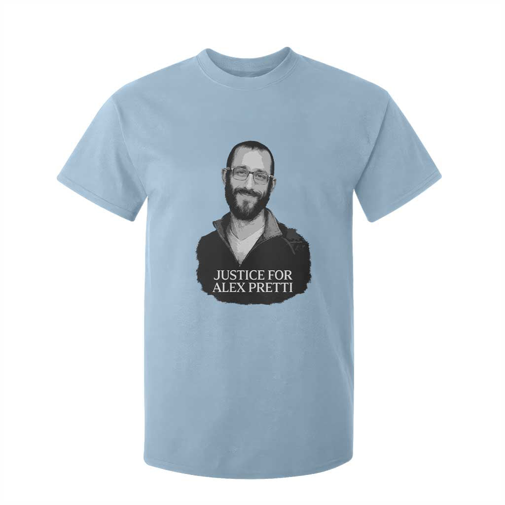 Justices for Alex Pretti T Shirt For Kid Anti ICE Immigration Protest Human Rights TS14 Light Blue Print Your Wear