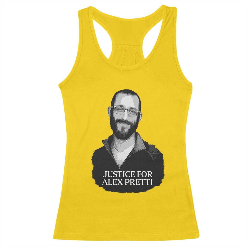 Justices for Alex Pretti Racerback Tank Top Anti ICE Immigration Protest Human Rights TS14 Daisy Print Your Wear