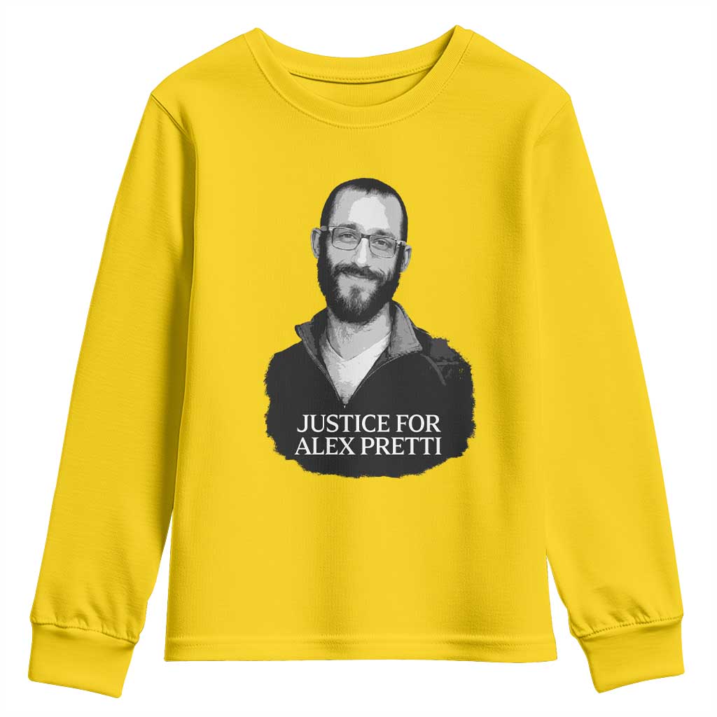Justices for Alex Pretti Youth Sweatshirt Anti ICE Immigration Protest Human Rights TS14 Daisy Print Your Wear