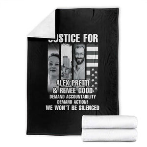 Justice for Alex and Renee Throw Blanket Anti ICE Immigration Protest Human Rights TS14 Black Print Your Wear