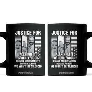 Justice for Alex and Renee Coffee Mug Anti ICE Immigration Protest Human Rights TS14 Black Print Your Wear