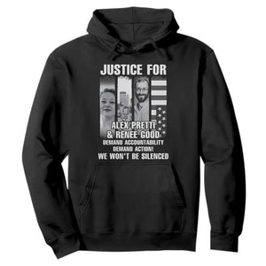 Justice for Alex and Renee Hoodie Anti ICE Immigration Protest Human Rights TS14 Black Print Your Wear