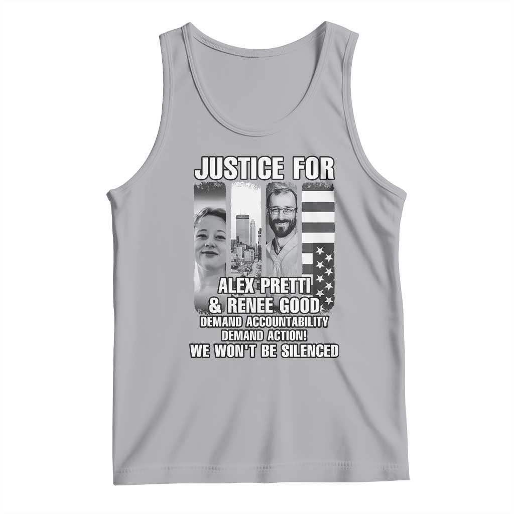 Justice for Alex and Renee Tank Top Anti ICE Immigration Protest Human Rights TS14 Athletic Heather Print Your Wear