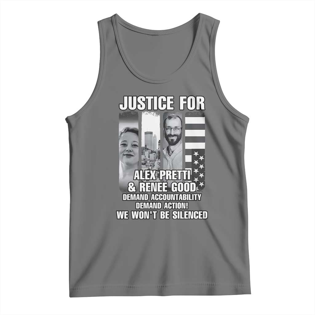 Justice for Alex and Renee Tank Top Anti ICE Immigration Protest Human Rights TS14 Black Heather Print Your Wear