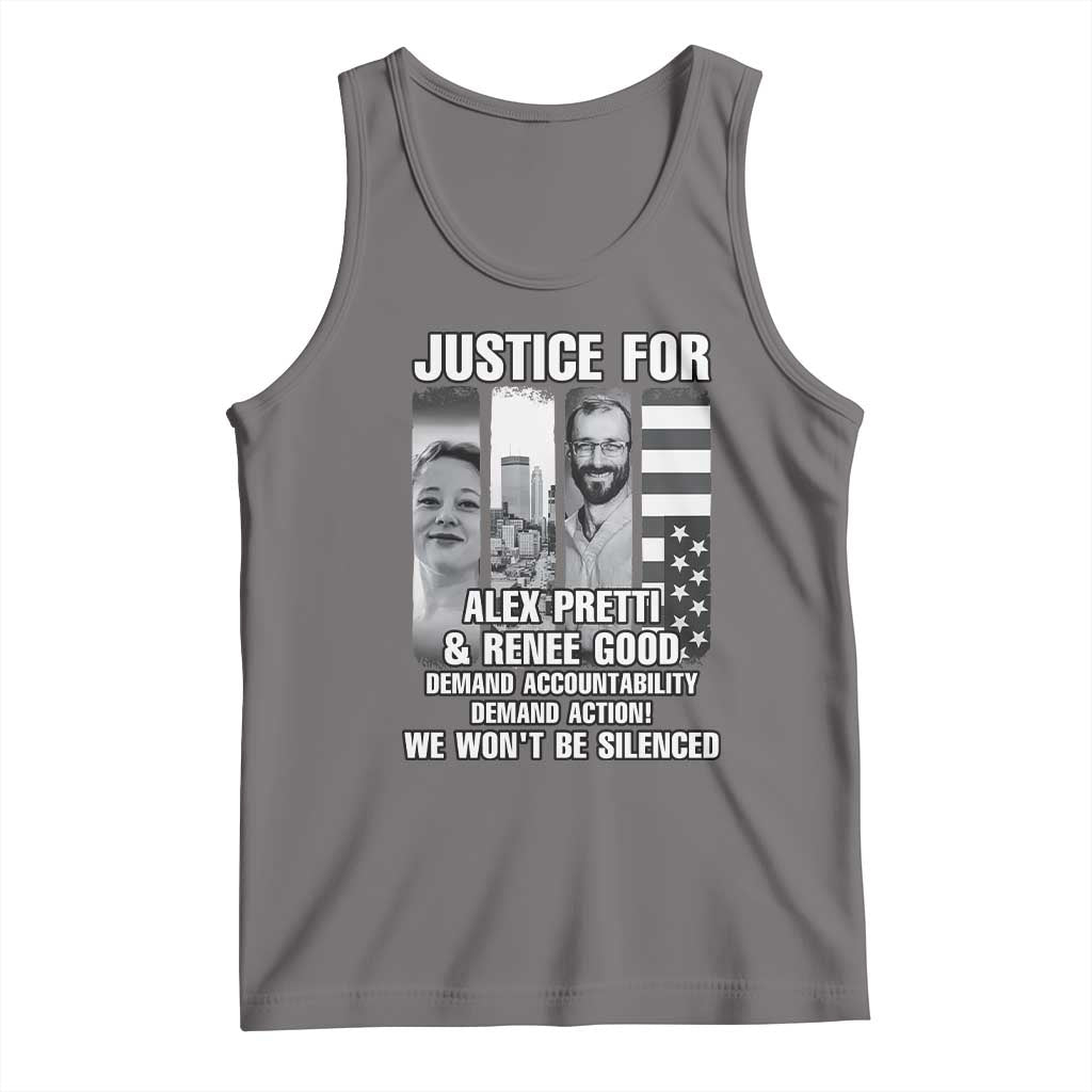 Justice for Alex and Renee Tank Top Anti ICE Immigration Protest Human Rights TS14 Deep Heather Print Your Wear