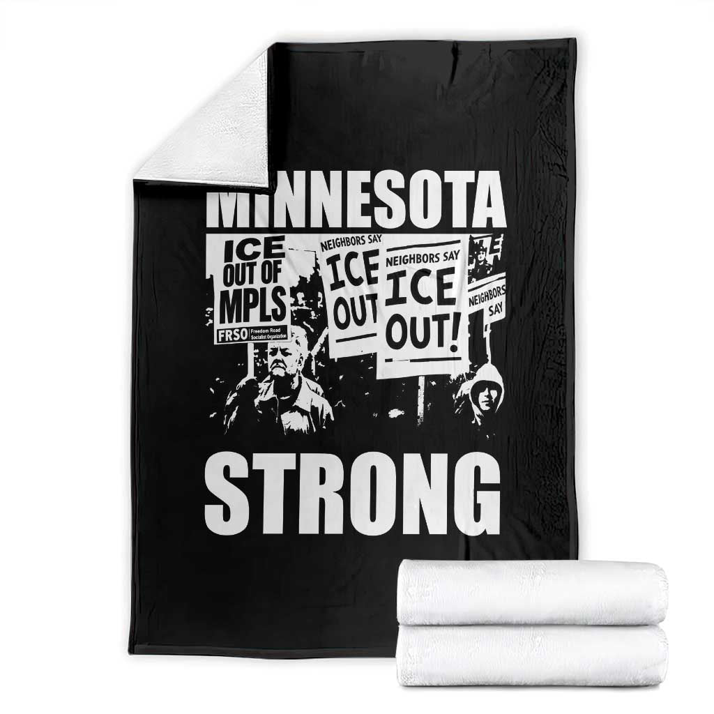 Minnesota Strong Throw Blanket Resist Anti ICE Immigration Protest TS14 Black Print Your Wear