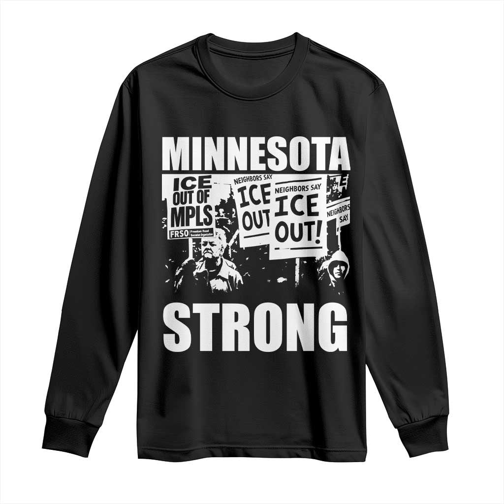 Minnesota Strong Long Sleeve Shirt Resist Anti ICE Immigration Protest TS14 Black Print Your Wear