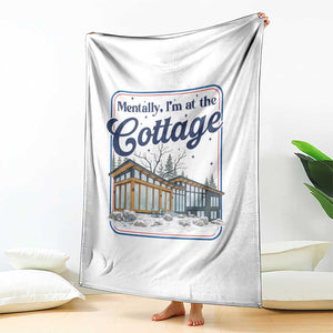 Mentally I'm at the Cottage Throw Blanket Funny Hockey Romance TS14 Print Your Wear