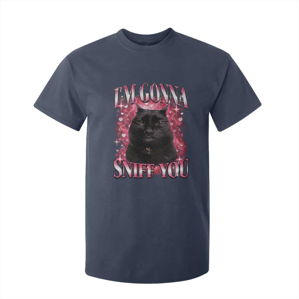 I'm Gonna Sniff You T Shirt For Kid Funny Black Cat Meme TS14 Navy Print Your Wear