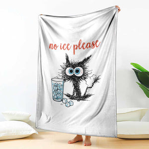 No Ice Please Throw Blanket Funny Black Cat Sarcastic Abolish ICE Meme TS14 Print Your Wear