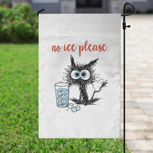 No Ice Please Garden Flag Funny Black Cat Sarcastic Abolish ICE Meme TS14 Print Your Wear
