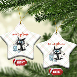 No Ice Please Ceramic Ornament Funny Black Cat Sarcastic Abolish ICE Meme TS14 Print Your Wear