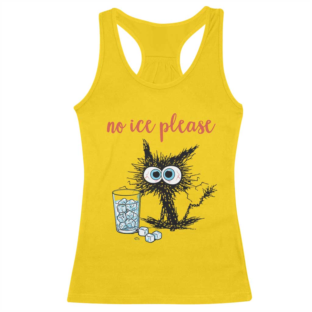 No Ice Please Racerback Tank Top Funny Black Cat Sarcastic Abolish ICE Meme TS14 Daisy Print Your Wear