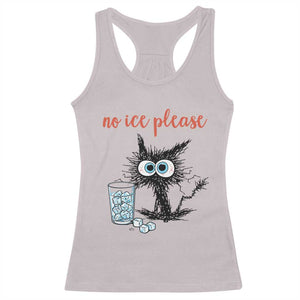 No Ice Please Racerback Tank Top Funny Black Cat Sarcastic Abolish ICE Meme TS14 Ice Gray Print Your Wear
