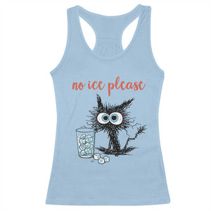 No Ice Please Racerback Tank Top Funny Black Cat Sarcastic Abolish ICE Meme TS14 Light Blue Print Your Wear