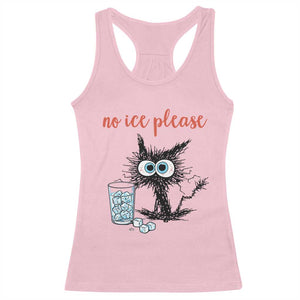 No Ice Please Racerback Tank Top Funny Black Cat Sarcastic Abolish ICE Meme TS14 Light Pink Print Your Wear