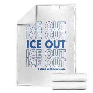 ICE Out Throw Blanket I Stand With Minnesota Minneapolis Anti ICE TS14 White Print Your Wear