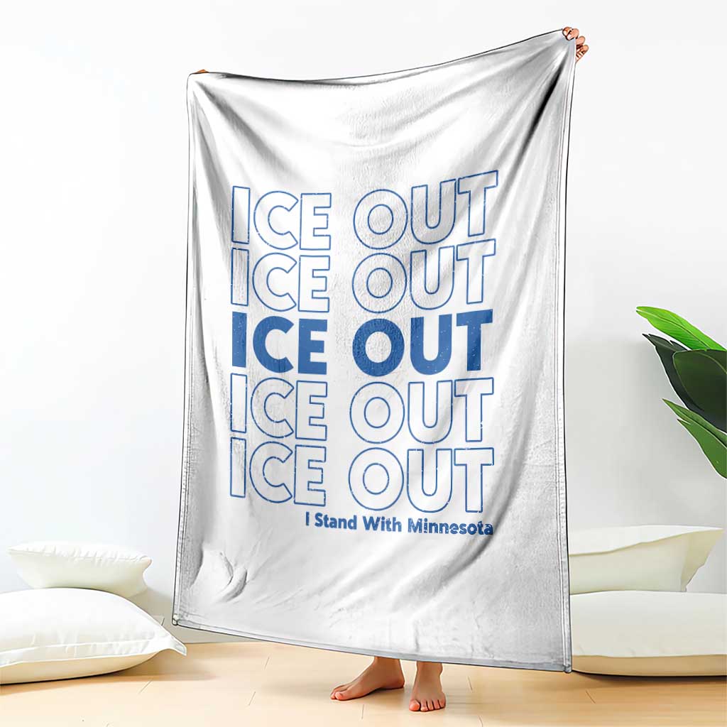 ICE Out Throw Blanket I Stand With Minnesota Minneapolis Anti ICE TS14 Print Your Wear