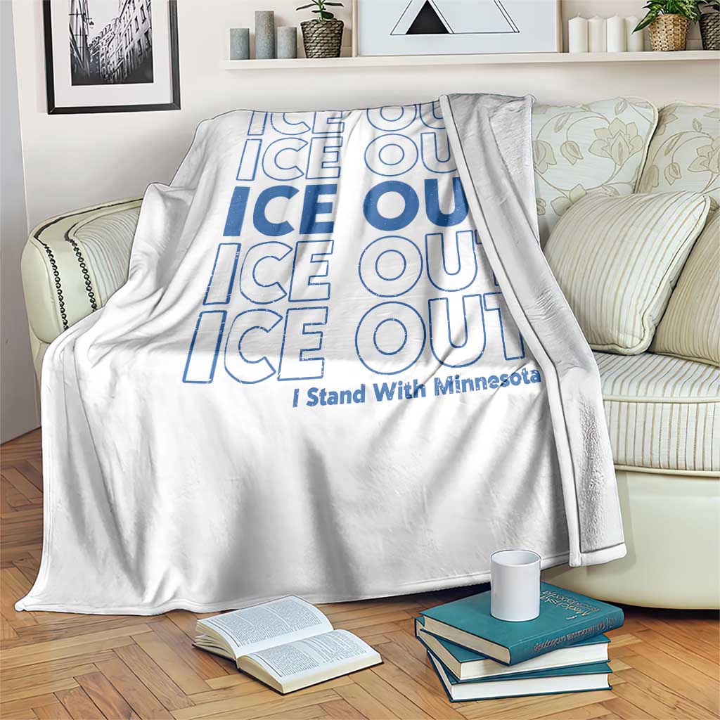 ICE Out Throw Blanket I Stand With Minnesota Minneapolis Anti ICE TS14 Print Your Wear