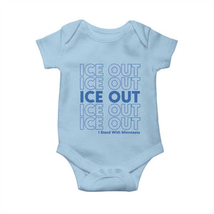 ICE Out Baby Onesie I Stand With Minnesota Minneapolis Anti ICE TS14 Light Blue Print Your Wear