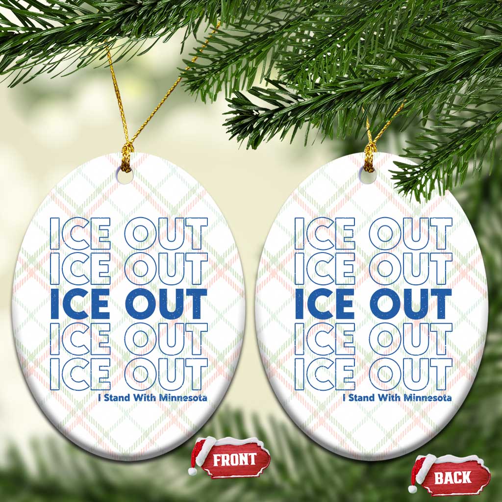 ICE Out Ceramic Ornament I Stand With Minnesota Minneapolis Anti ICE TS14 Print Your Wear