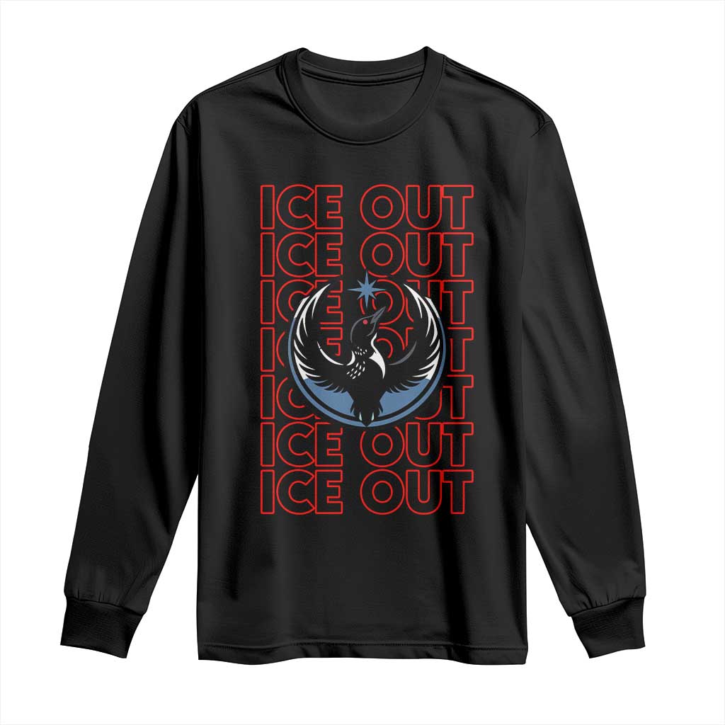 ICE Out Long Sleeve Shirt Minneapolis Resist Anti ICE Immigration Protest TS14 Black Print Your Wear