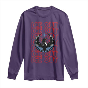 ICE Out Long Sleeve Shirt Minneapolis Resist Anti ICE Immigration Protest TS14 Purple Print Your Wear