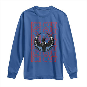 ICE Out Long Sleeve Shirt Minneapolis Resist Anti ICE Immigration Protest TS14 Royal Blue Print Your Wear