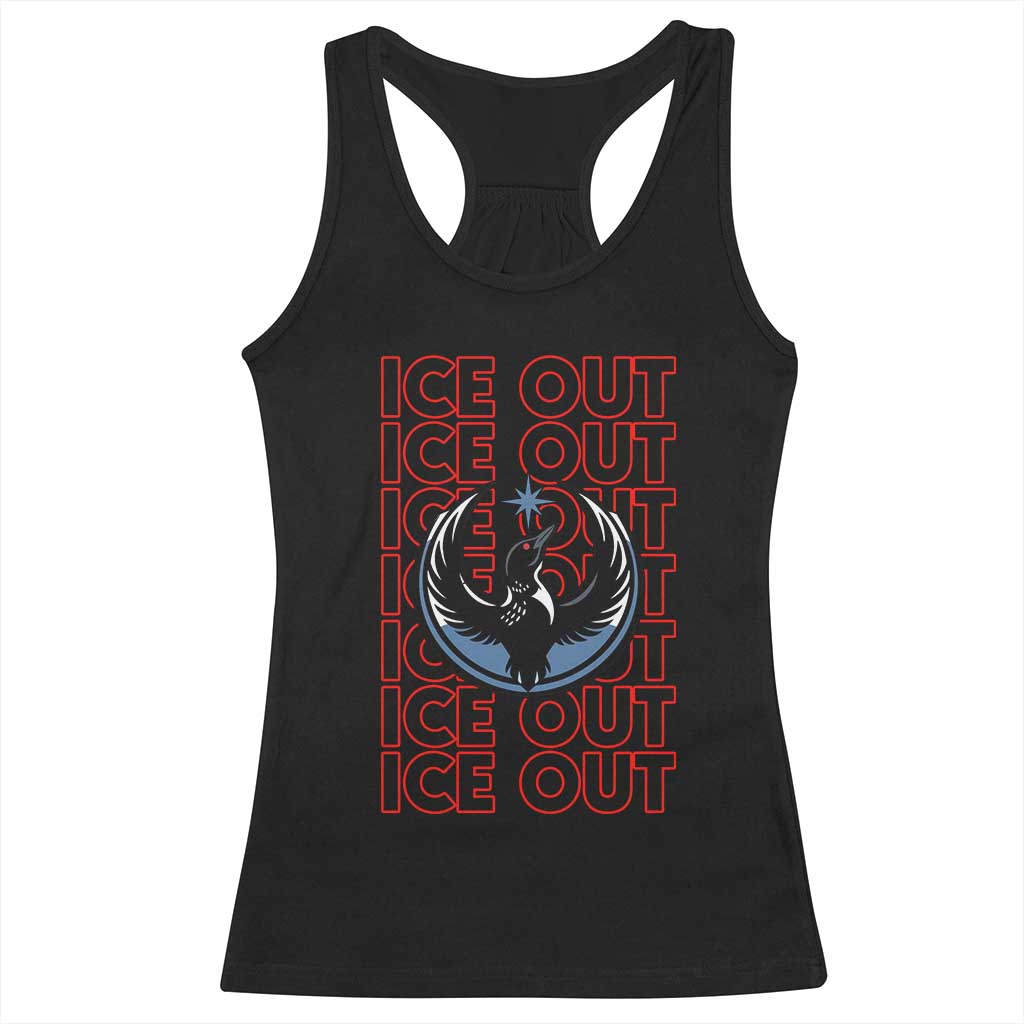 ICE Out Racerback Tank Top Minneapolis Resist Anti ICE Immigration Protest TS14 Black Print Your Wear