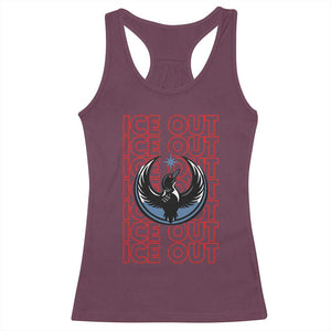 ICE Out Racerback Tank Top Minneapolis Resist Anti ICE Immigration Protest TS14 Maroon Print Your Wear