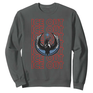 ICE Out Sweatshirt Minneapolis Resist Anti ICE Immigration Protest TS14 Dark Heather Print Your Wear