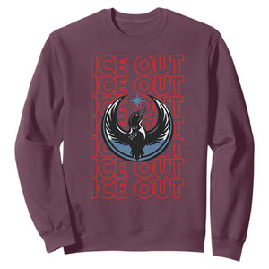 ICE Out Sweatshirt Minneapolis Resist Anti ICE Immigration Protest TS14 Maroon Print Your Wear