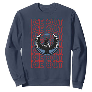 ICE Out Sweatshirt Minneapolis Resist Anti ICE Immigration Protest TS14 Navy Print Your Wear