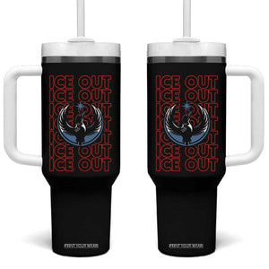 ICE Out Tumbler With Handle Minneapolis Resist Anti ICE Immigration Protest TS14 One Size: 40 oz Black Print Your Wear
