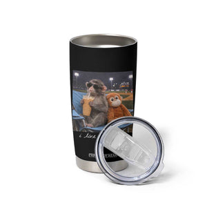 Funny Punch Monkey Baseball Tumbler Cup I Live Here Now Ballpark Graphic TS14 Print Your Wear