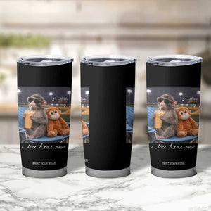 Funny Punch Monkey Baseball Tumbler Cup I Live Here Now Ballpark Graphic TS14 Print Your Wear
