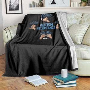 Autism Acceptance Throw Blanket Hand Neurodiversity SPED Teacher TS14 Print Your Wear
