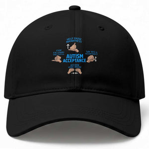 Autism Acceptance Baseball Cap Hand Neurodiversity SPED Teacher TS14 Print Your Wear